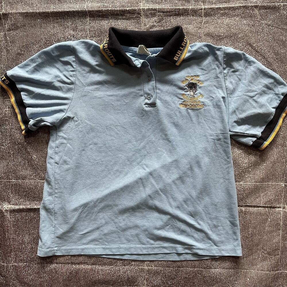 Men's Vintage Slick Grafton Big River Bullrouts Australia Rugby Polo Shirt Sz M